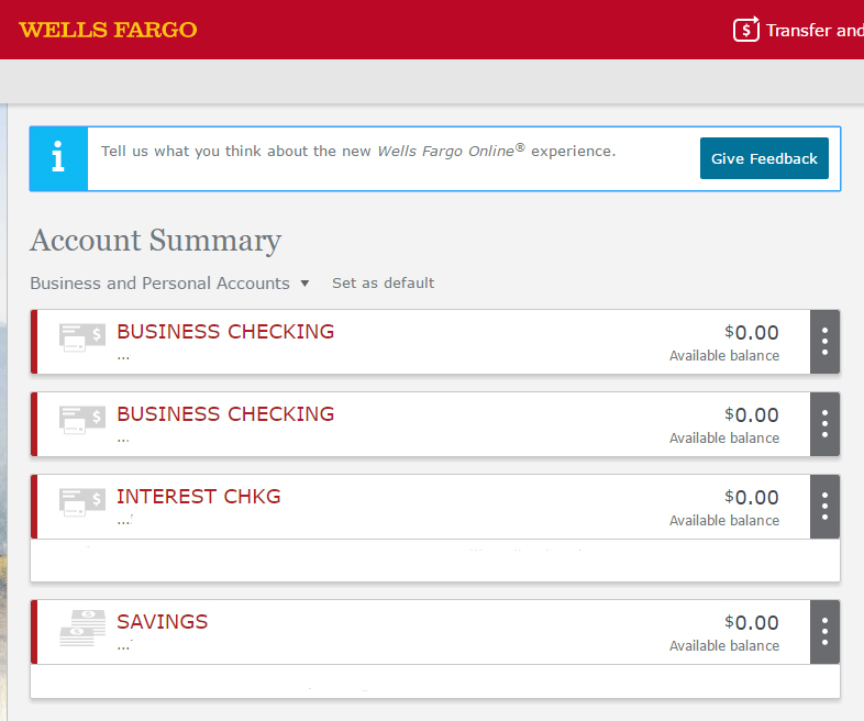 wells fargo online application